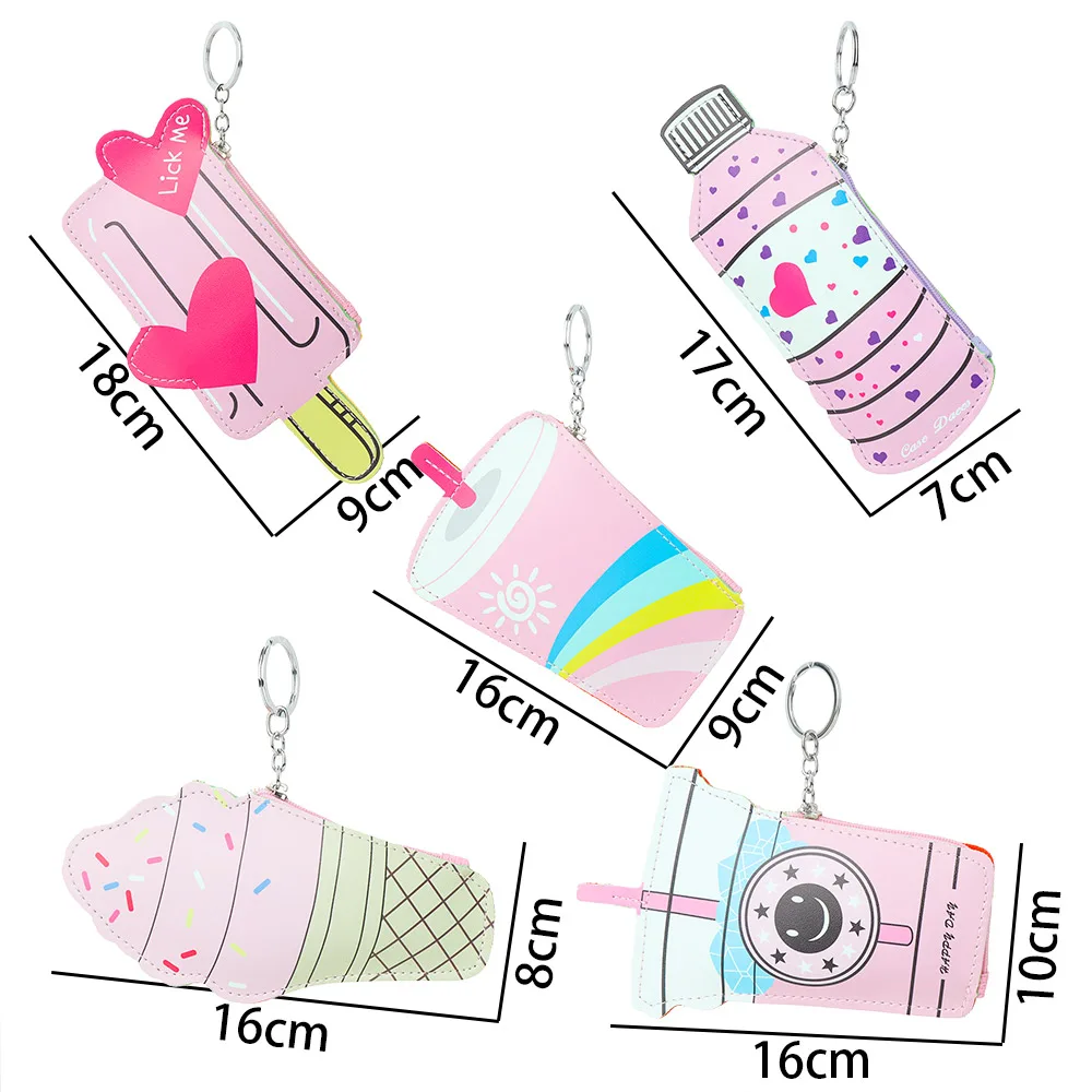 Мультяшные кошельки для девочек сумочка милая сумка мороженого из искусственной