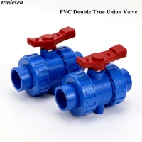 1pcs i d20mm63mm blue pvc ball valve aquarium fish tank pipe fittings garden home water supply tube 2 way valve connector