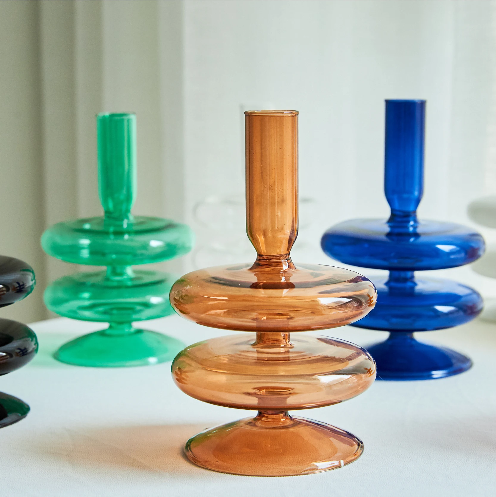 Стеклянные подсвечники Lazzy для дома обеденные свечи вечеринки и свадьбы