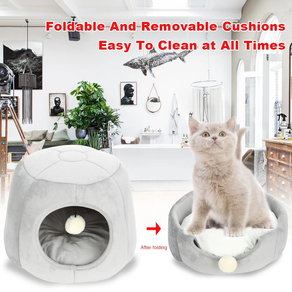 

Pet Nest PP Cotton Mat Comfortable Easy to Clean Folding and Detachable Cushion Keeping From the Cold