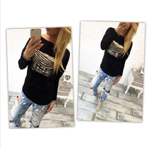 

Gold printed 2020 New Design Hot Sale Hoodies Sweatshirts Women Casual Kawaii Harajuku Sweat Girls European Tops Korean