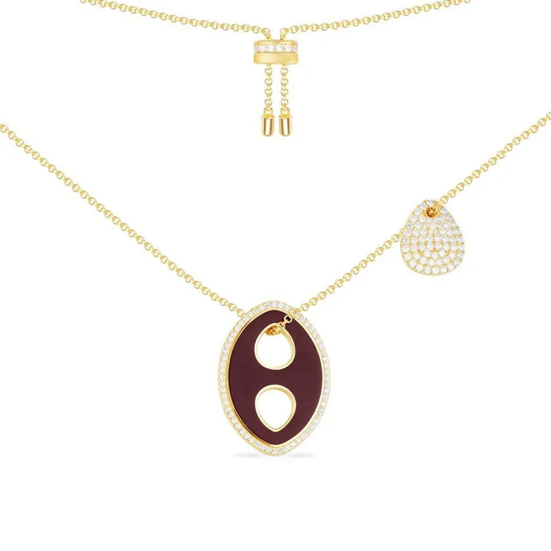 Женское ожерелье из серебра 925 пробы с эмалью | Украшения и аксессуары