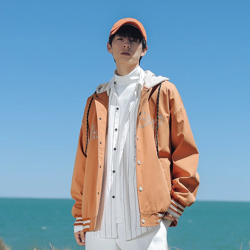 

Куртка TFETTERS мужская с капюшоном, Осень-зима 2021, куртка контрастной бейсбольной формы, мужская куртка с капюшоном и вышивкой надписью для муж...