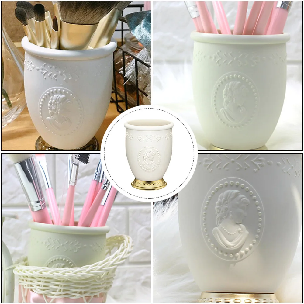 

1pc Pen Container Creative Cosmetic Brush Holder Desktop Sundries Holder