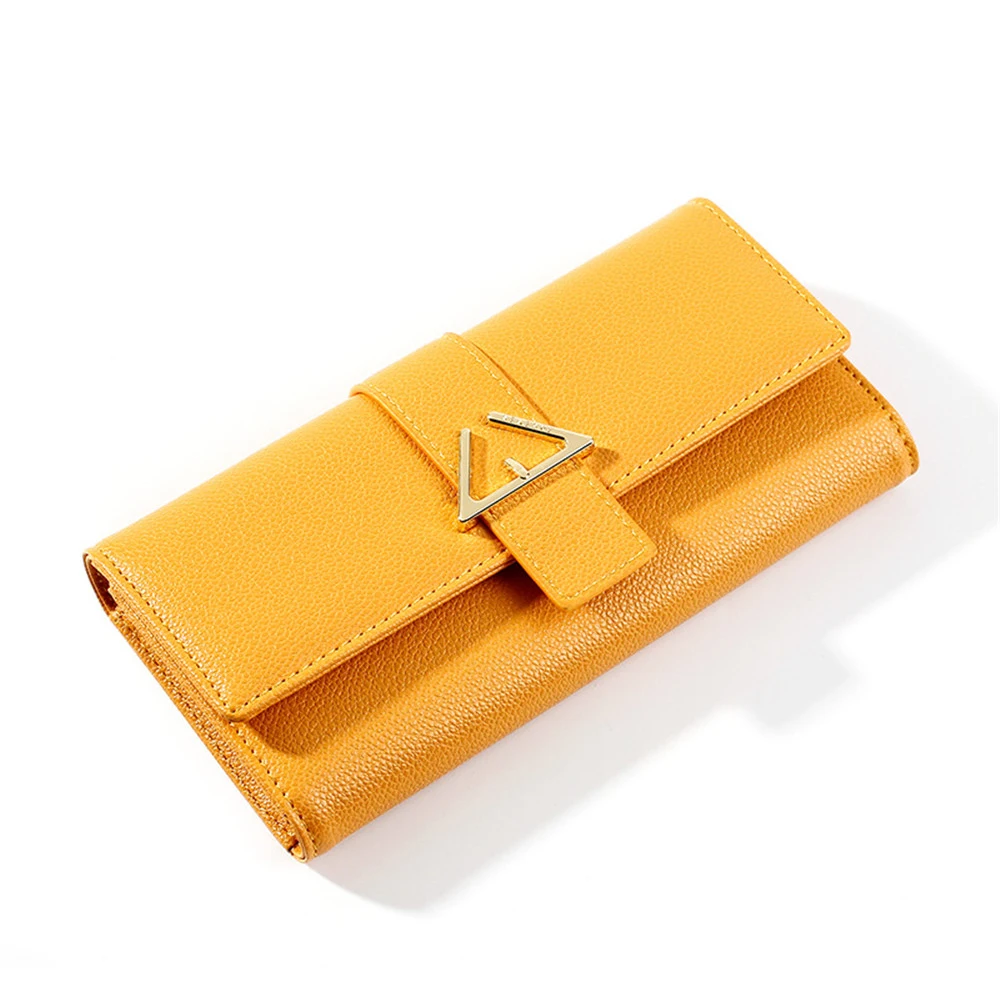 

Women Wallet Buckle Faux Leather Money Wallets Coin Multi Card Position Package Lady Purse PU Holder Trifold Clutch Phone