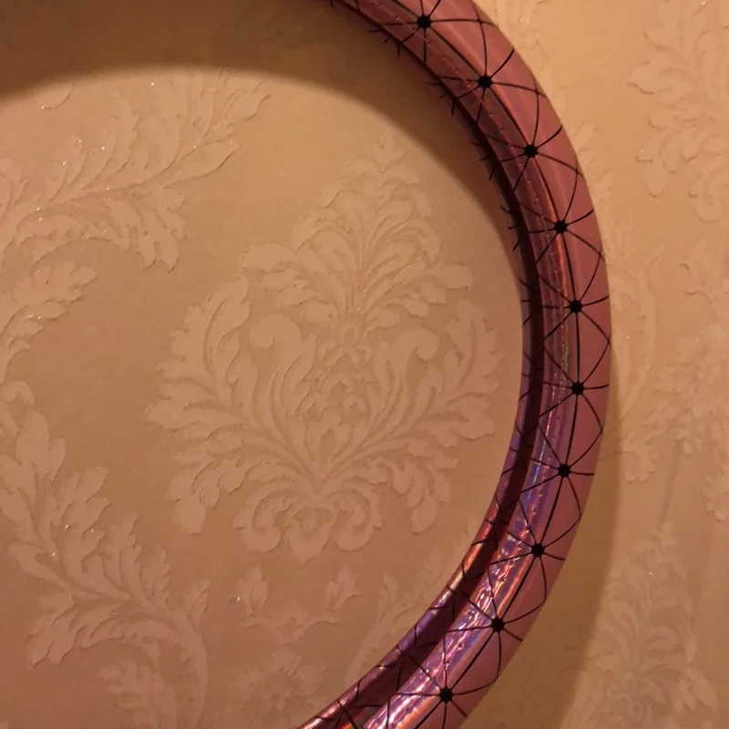 Модный чехол на руль 38 см с электропокрытием универсальный розовый для салона