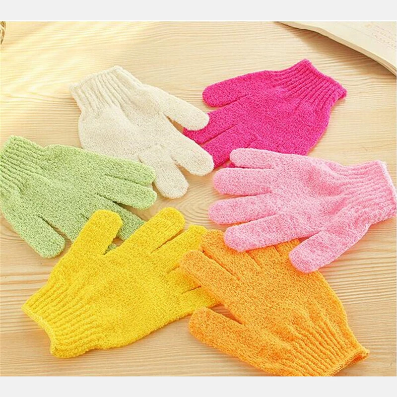 1pc Bath Glove Exfoliating Wash Skin Spa Massage Body Scrubber Cleaner Shower Gloves Foam | Дом и сад