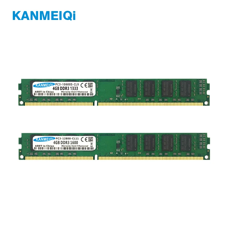 KANMEIQi ram ddr3 8GB(2pcsX4GB) 1333/1600MHz PC3 Desktop Memory 240pin 1.5V New dimm