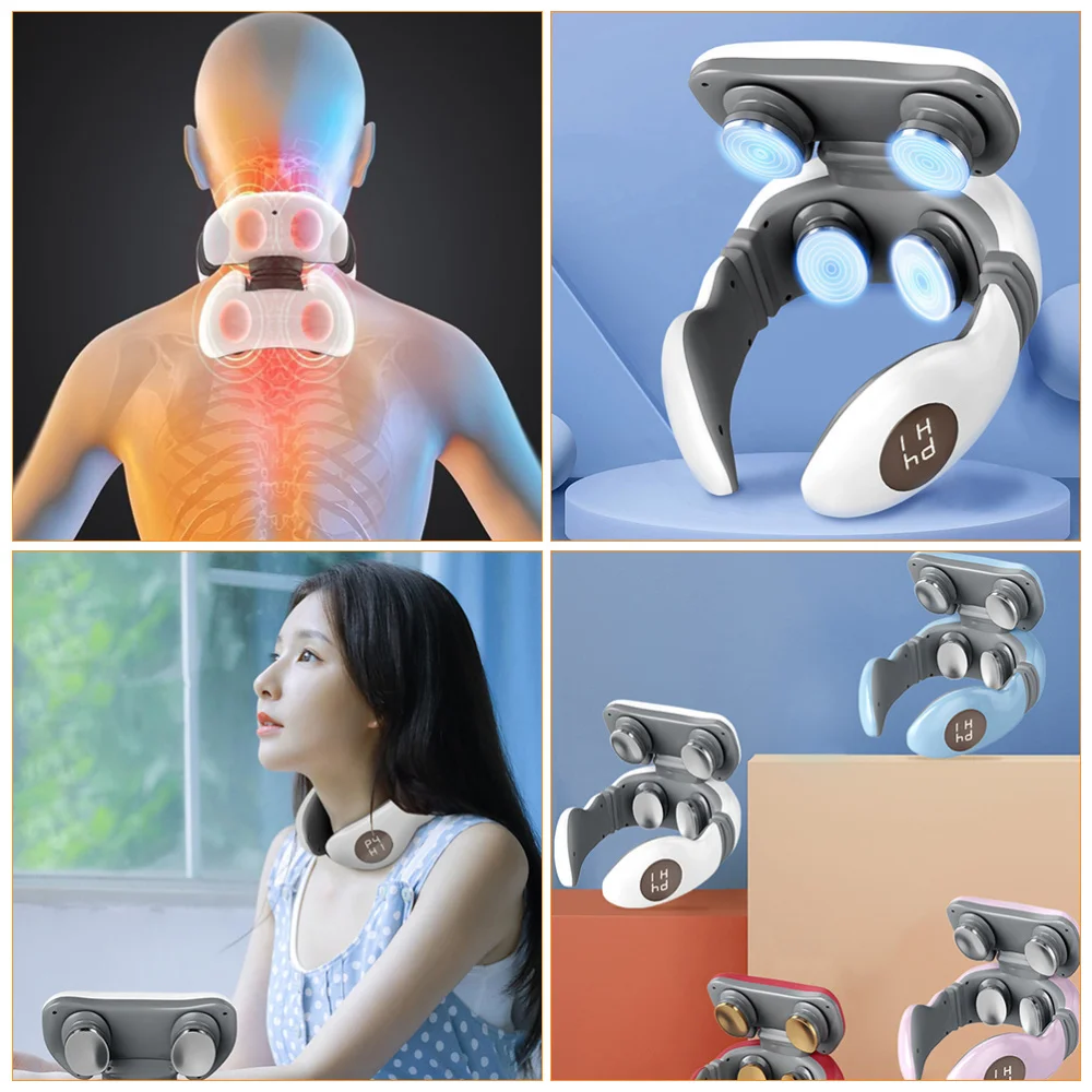 

1 Set Electric Neck Massager Cervical Shoulder Pain Stress Relief Massager