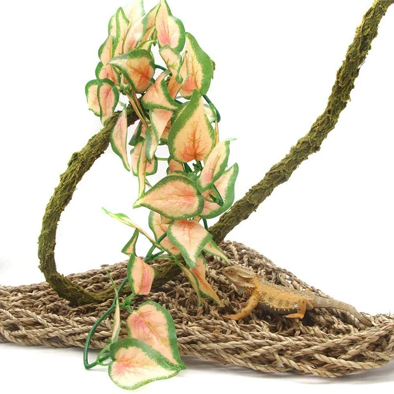 3 предмета в комплекте под рептилию растения Пластик Террариум завод висит из