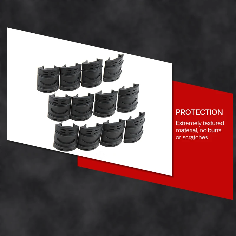 12 Pcs Handguard Quad Rail Covers Industrial Rubber Compound Picatinny Protector Cover Up Winter Hunting Shot Gun Accessories | Спорт и