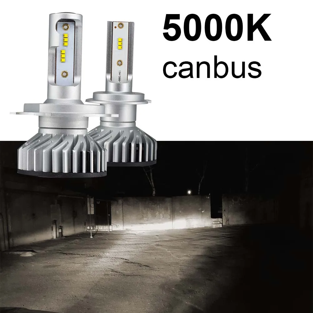 5000K Uttril 4300K 5000K 6500K светодиодный H4 светодиодный H7 светодиодный H11 H1 H3 9005 HB3 9006 HB4 H8 H9 без ошибок автомобиля фары для авто противотуманные фары 12V - Испускаемый цвет: 5000K