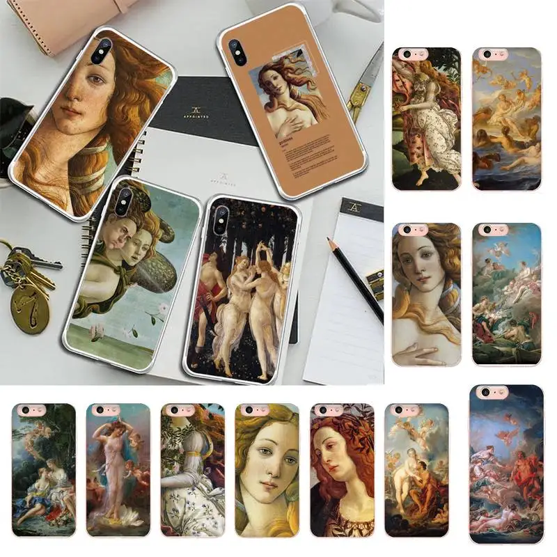 

Art Painting The Birth Of Venus Phone Case For iPhone X XS MAX 6 6s 7 7plus 8 8 Plus 5 5S se 2020 11 12pro max xr Funda cases