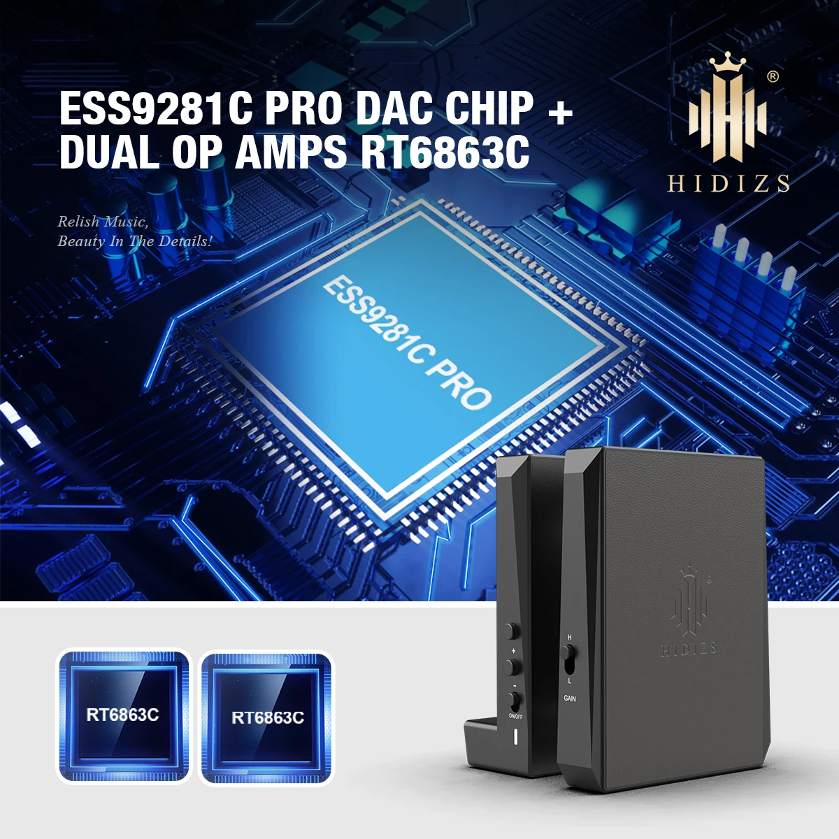 Портативный USB ЦАП/усилитель Hidizs сбалансированный с поддержкой MQA DH80/DH80S корпус из