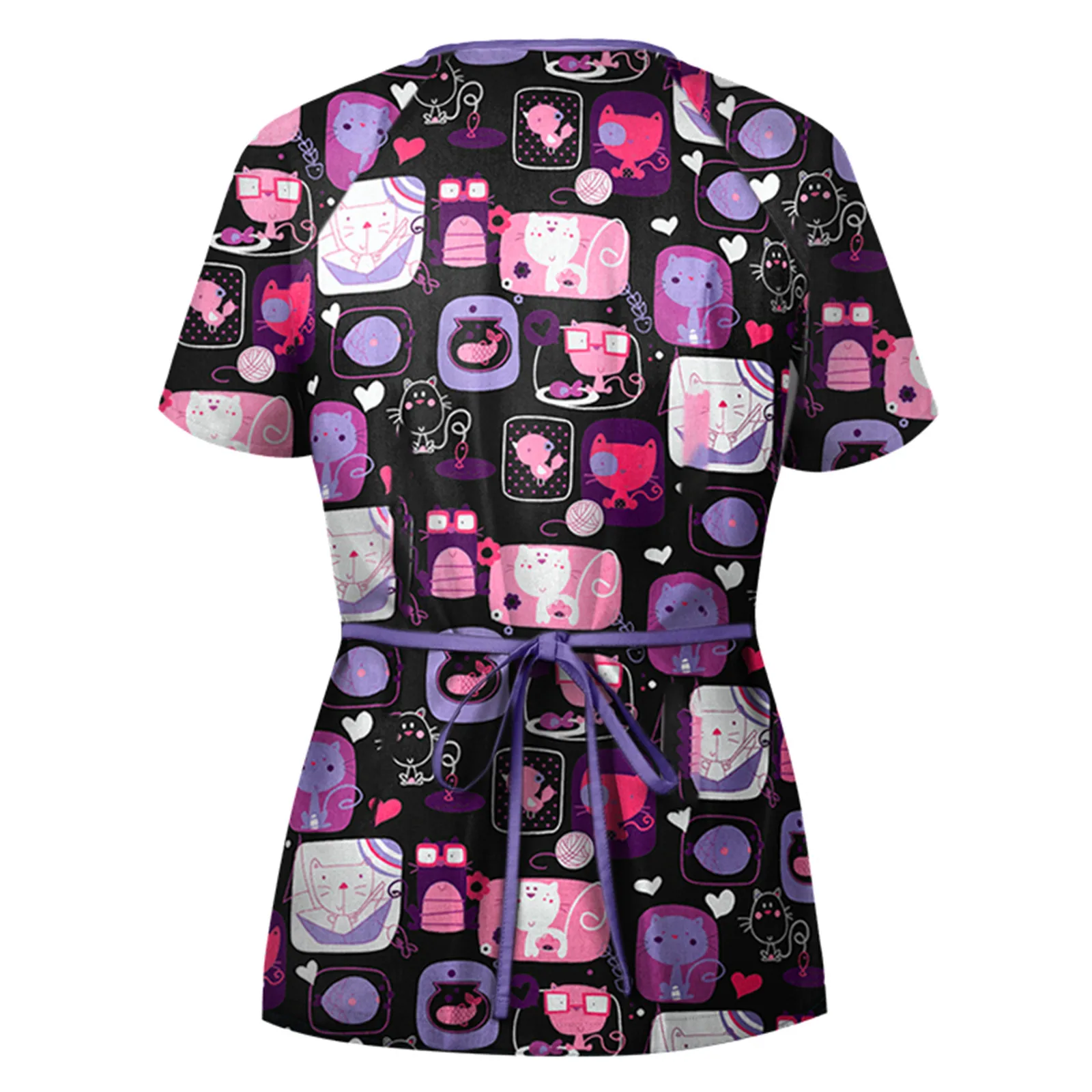 С мультипликационным принтом в виде печати хирургическая Униформа аптека