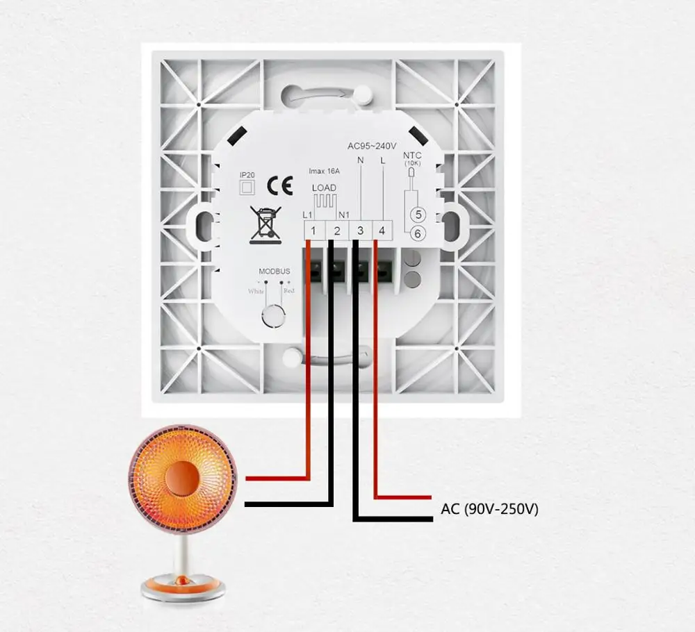 

Tuya Smart Digital Water Heating Thermostat WiFi Voice Control Touch screen LCD Display Room Temperature Controller