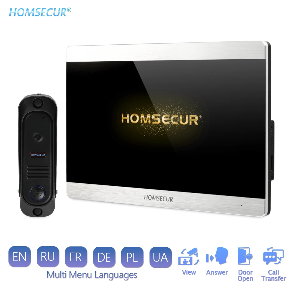 HOMSECUR 4 провода AHD видео домофон система с монитором памяти BC041HD B + BM715HD