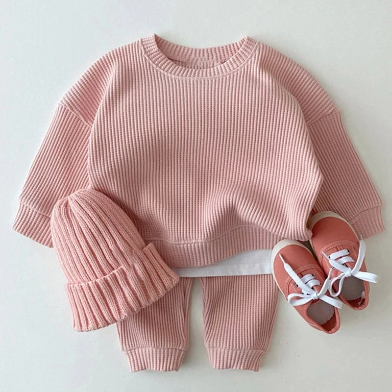 

Melario Baby Girls Clothes Set Spring Casual Baby Clothing Solid Color Long Sleeve Tops and Pants 2Pcs for Baby Boys Clothes