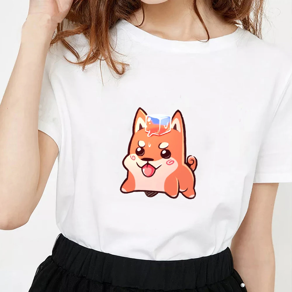 

Kawaii Korean Funny T Shirt for Women Female T-shirt Top Tee Shirts Femme Cartoon Harajuku Tshirt for Women Ulzzang Clothes