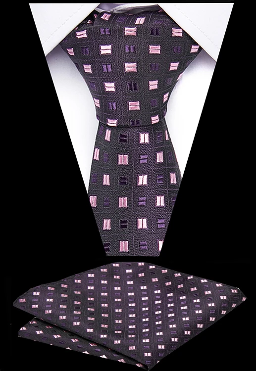 Роскошный мужской галстук-платок набор жаккардовый тканый шелковый галстук для