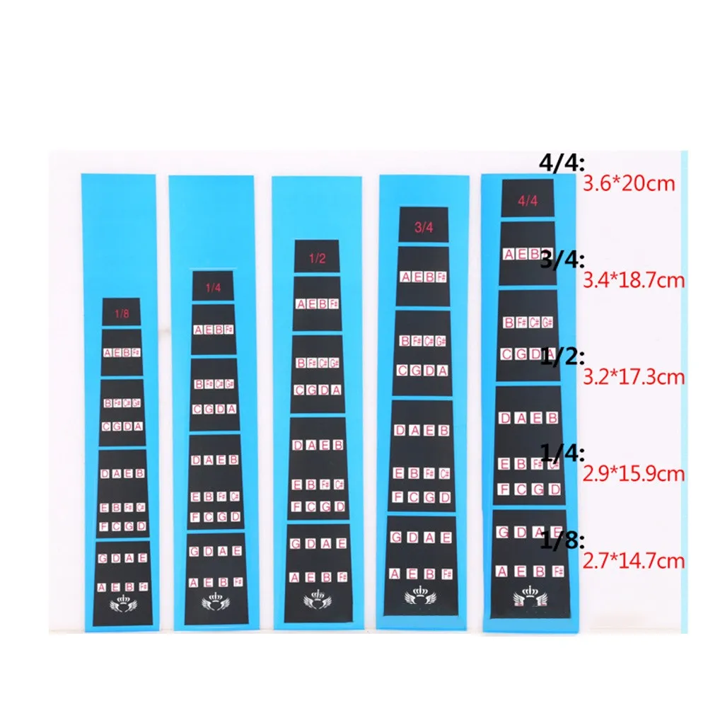 

1/8-4/4 Violin Intonation Stickers Fingerboard Marker Beginners Learning Parts Beginner Aids Violin Fingerboard Sticker