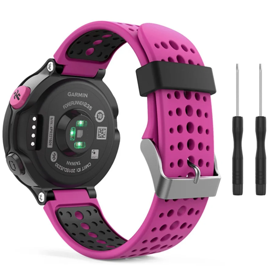 Силиконовый ремешок спортивный ремешок для наручных часов для Garmin Forerunner 220 230 235 620 630 735 Смарт-часы ремешок на запястье аксессуары для смарт-браслета