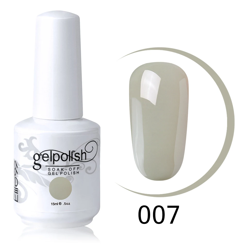 007 Elite99 15 мл УФ гель лак для ногтей гель лак Декоративный Лак для ногтей верхнее Базовое покрытие необходимо замачивать гель лак винно-красный лак для ногтей - Цвет: 007