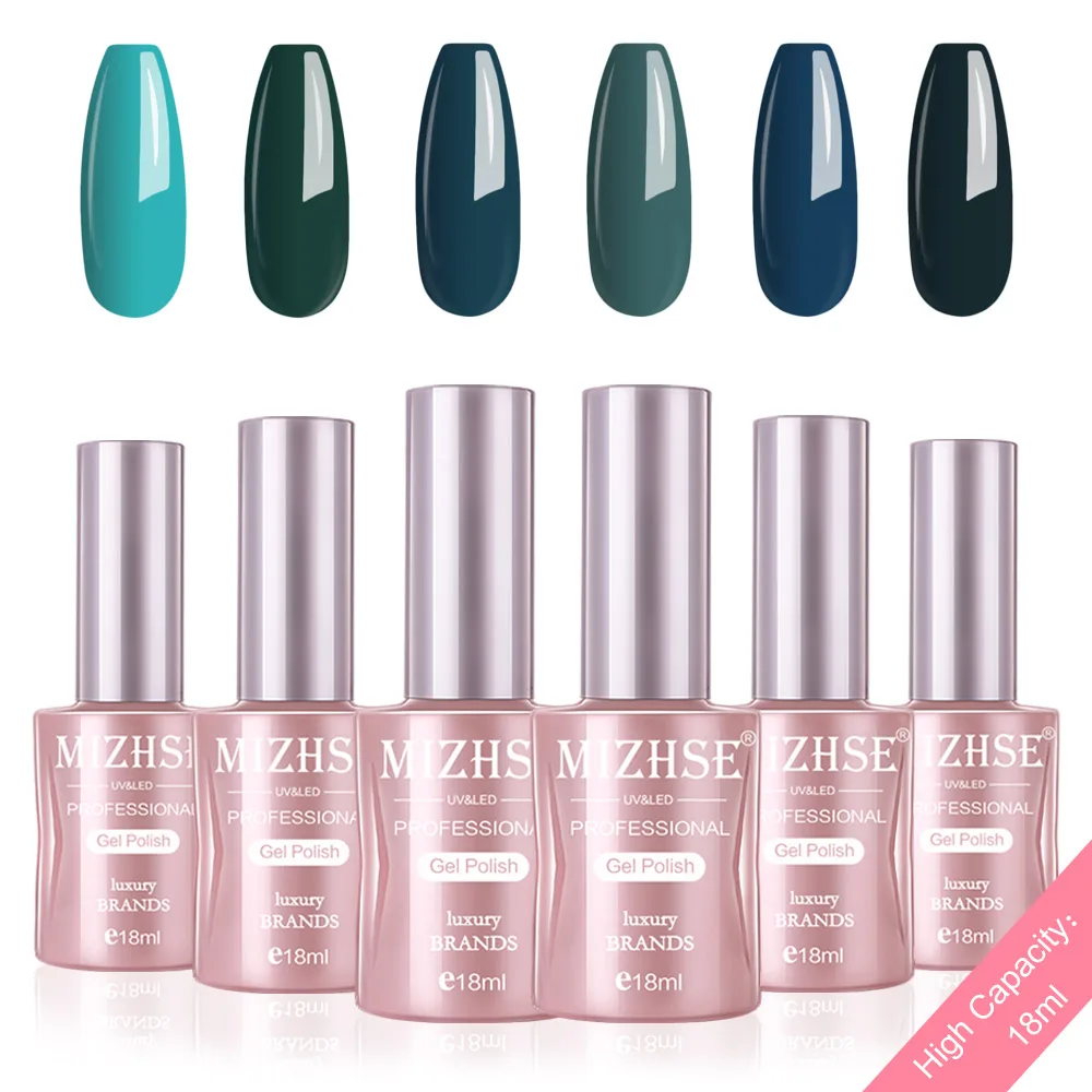 P17 MIZHSE Гель-лак набор УФ-наконечники Vernis Полупостоянный Гель-лак лаковое гелевое покрытие для ногтей длительный Чистый Цвет Гель-лак подарочная коробка - Цвет: P17