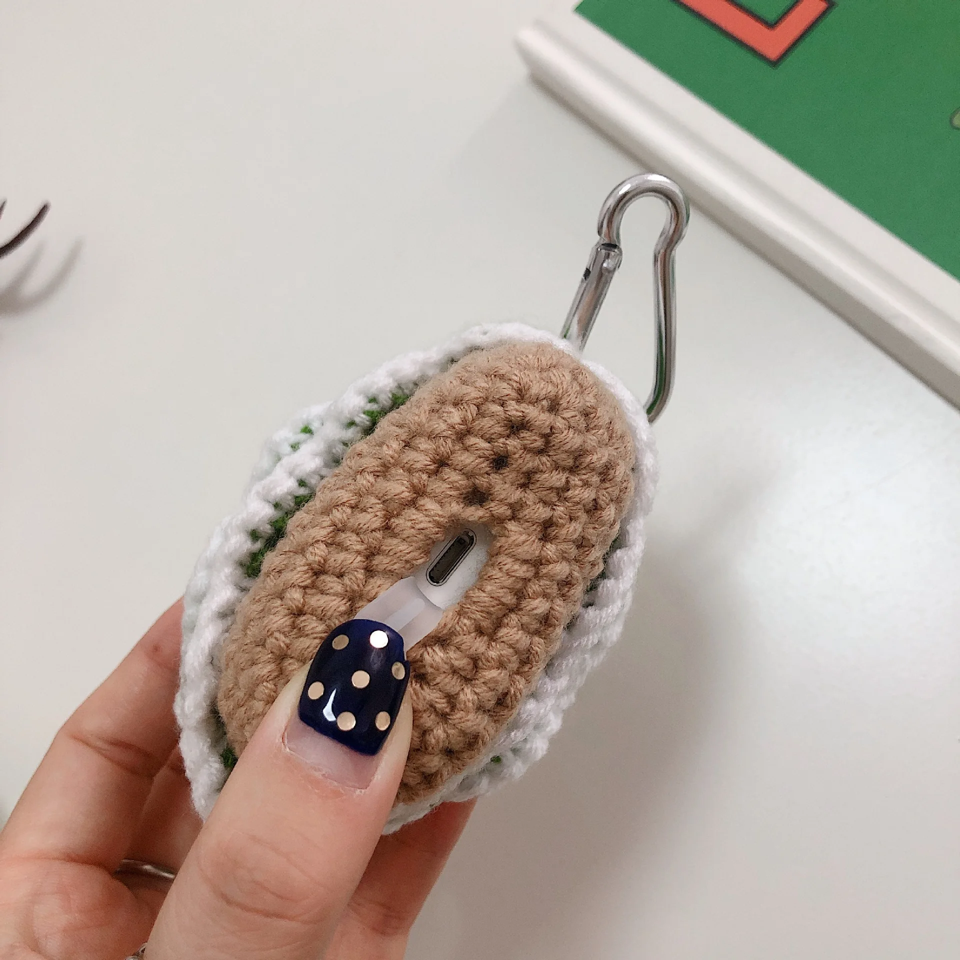 

Wireless Earphone Cover Wool Cute Cartoon Shell for Airpods Knitted Christmas Tree Earphone Protective Case for Airpods 1 2 Pro
