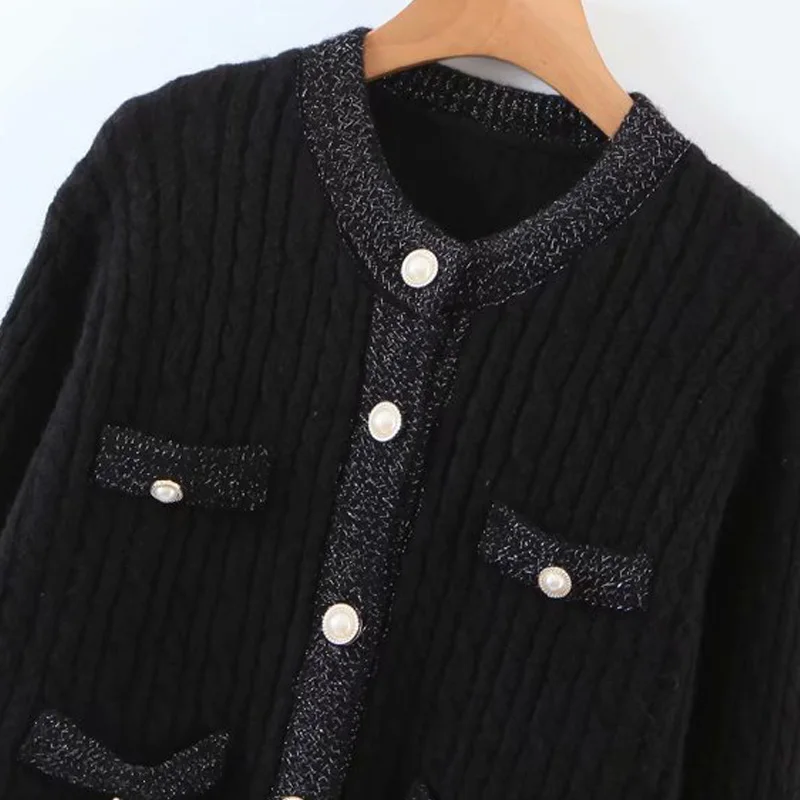 

2020 New Women Cardigans Sweaters Loose Autumn Warm O-neck Sweater Casual Long Sleeve Female Elegant Outwear Coat Office Style