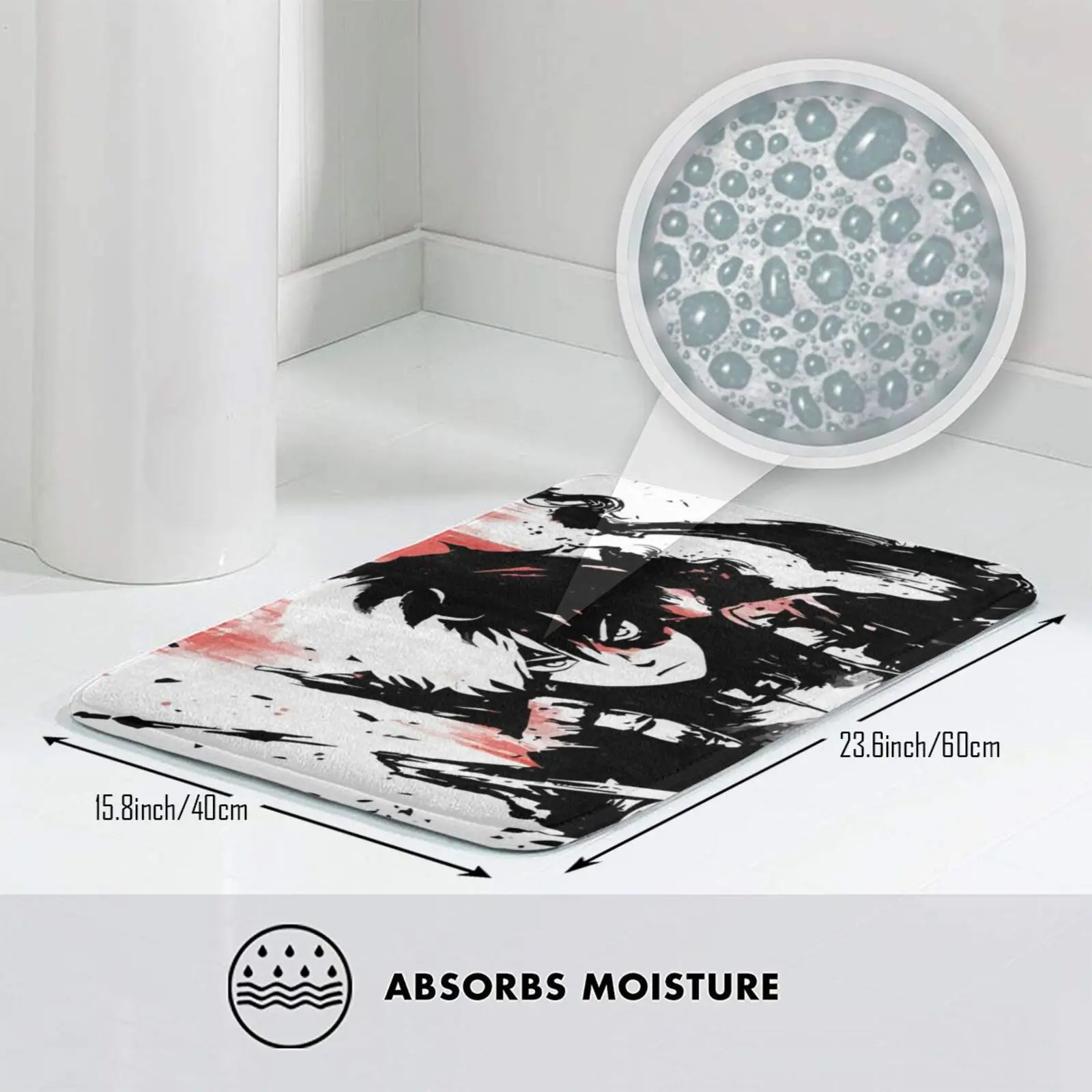 Мягкий Нескользящий Коврик Todoroki с распылителем коврик 3062 Mha Shoto аниме холодным