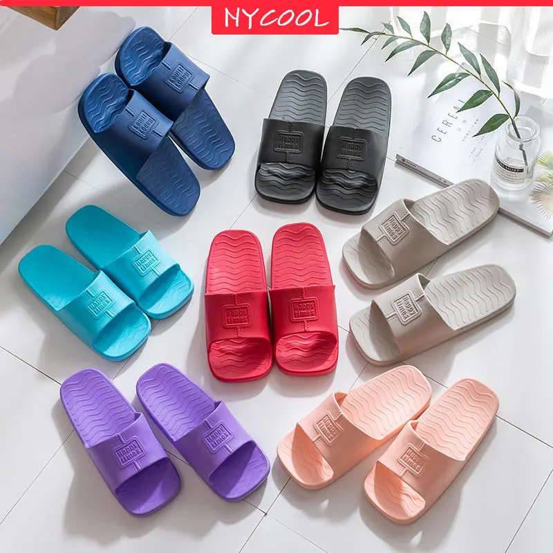 

NYCOOL Men Women Lovers House Slippers Easy Wear Bathroom Flip Flops with Same Left Right Summer Beach Sandal Boy Girls Footwear