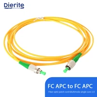 single mode simplex fc apc to fc apc 2 0mm 9125um fiber patch cord optical fiber jumper ftth communication device 3m 5m 10m