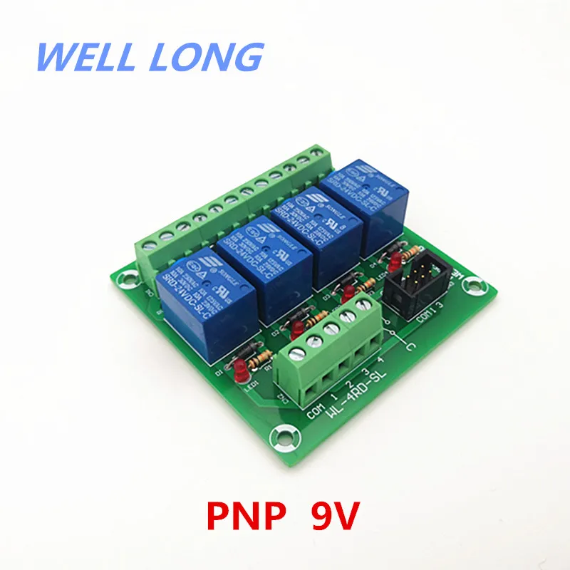 4 Channel PNP Type 9V 10A Power Relay Interface Module SONGLE SRD-9VDC-SL-C Relay. | Relays