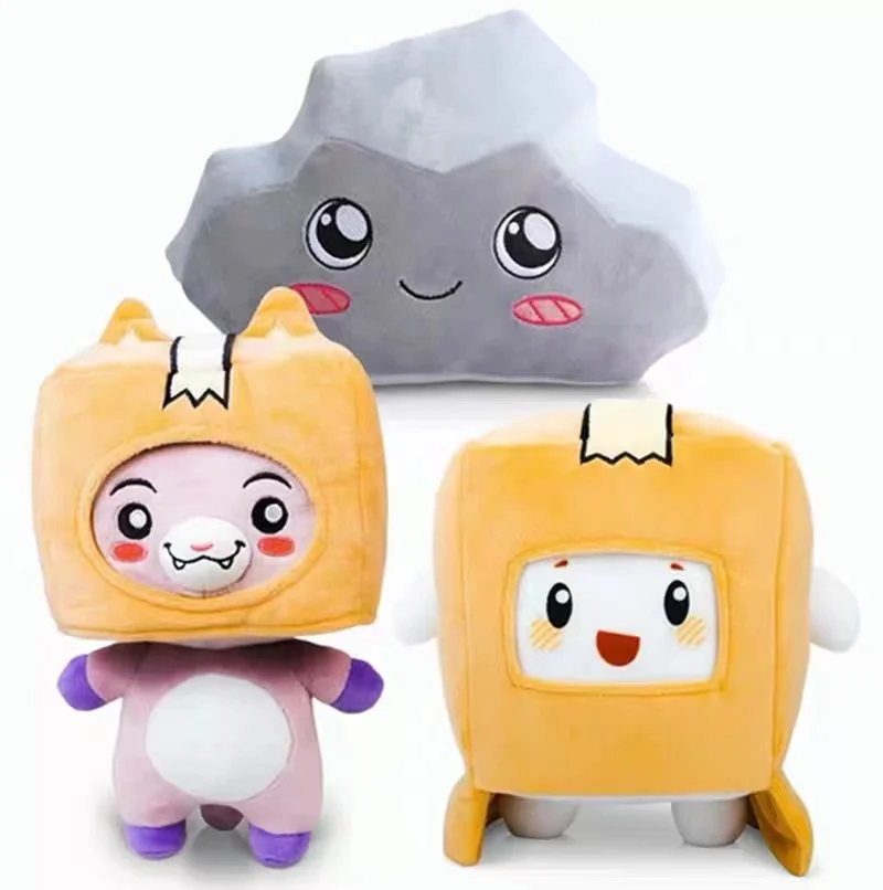 Lankybox-Robot de dibujos animados extra&iacute;ble de 3 estilos, juguete suave de felpa, regalo para ni&ntilde;os, se convierte en una mu&ntilde;eca, cama de ni&ntilde;a, almohada Kawaii-0