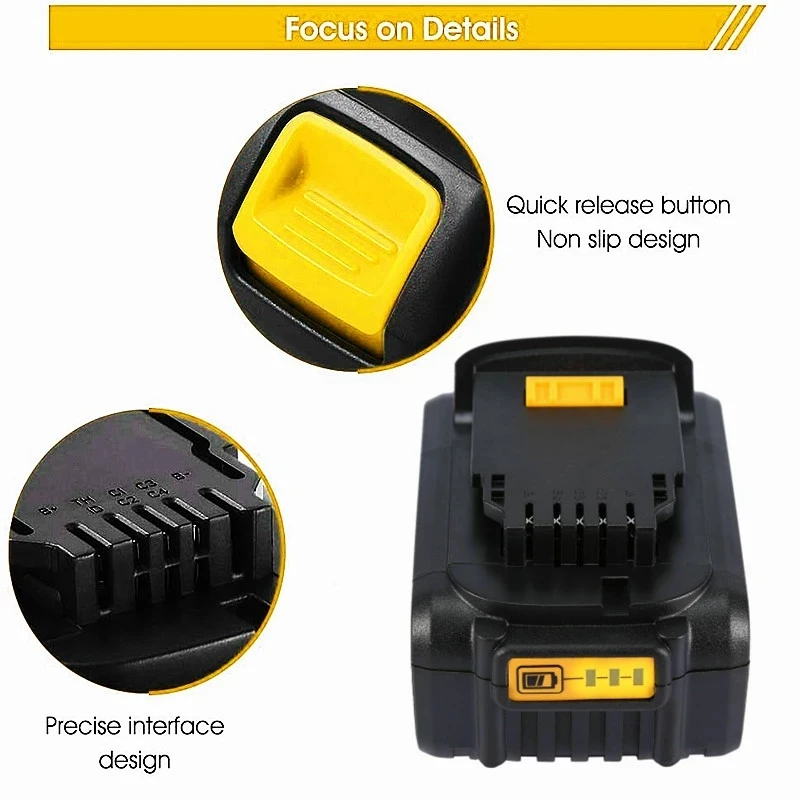 

Dewalt - Power Tool Replacement Lithium Ion Battery, 18V, 7.0Ah, DCB200, DCB184, DCB181, FOR DeWalt MAX, XR, 7000mAh