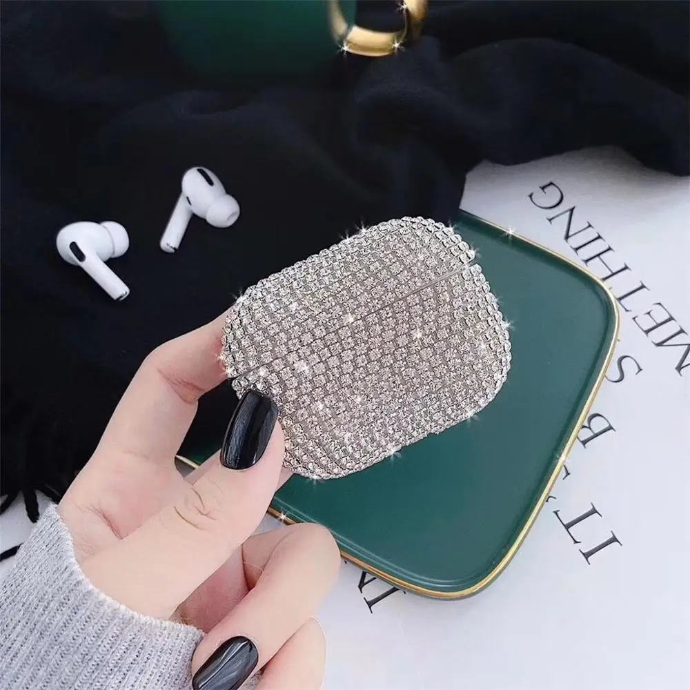 

AirPodspro case sparkles with apple bluetooth wireless earphone case For AirPods Pro 2019 Wireless Charging Box Set With Diamond