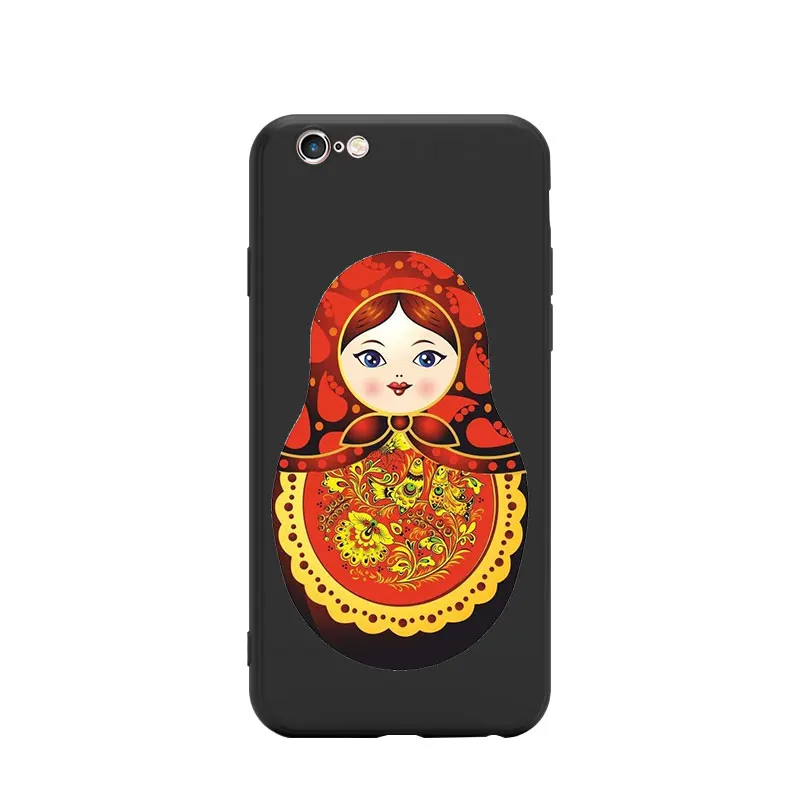 Чехлы для телефонов из ТПУ с русской куклой-матрешкой iPhone 6 7 8 S XR X Plus 11 Pro Max