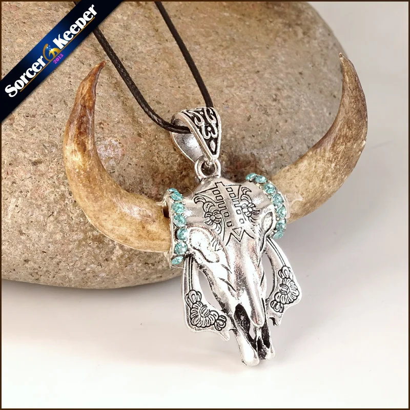 Мужская Орда, амулет, ожерелье, тибетский амулет, клыки, настоящая кость, натуральный зуб, винтажное серебро, волк, зуб, шарм, скот, голова, кулон
