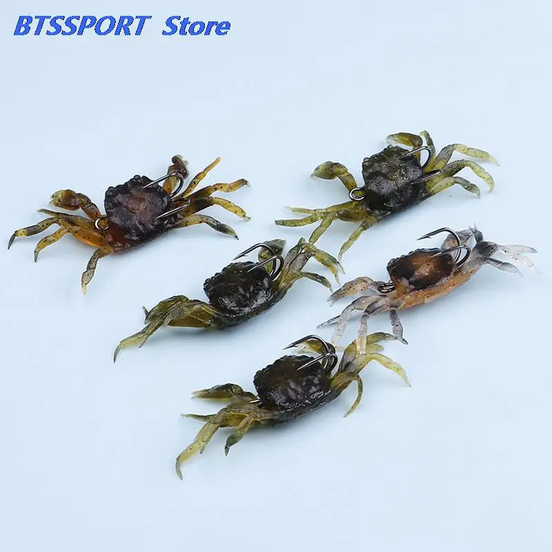 Яркая Мягкая рыболовная прикормка искусственные приманки краб с острыми