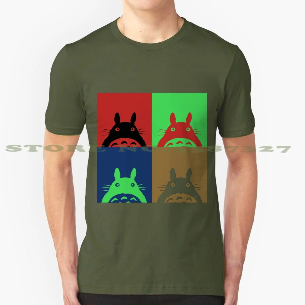 

Модная футболка Warhol'S Totoro Dark Version, классный дизайн, футболка с надписью, Энди марилин Монро, Хаяо Миядзаки, студийная ghiали, мой сосед