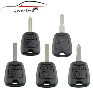 QWMEND 2 кнопки смарт Автомобильный ключ оболочка для Citroen C1 C4 для Peugeot 106 107 207 307 407 206 306 406 автомобильный чехол для пульта дистанционного управления