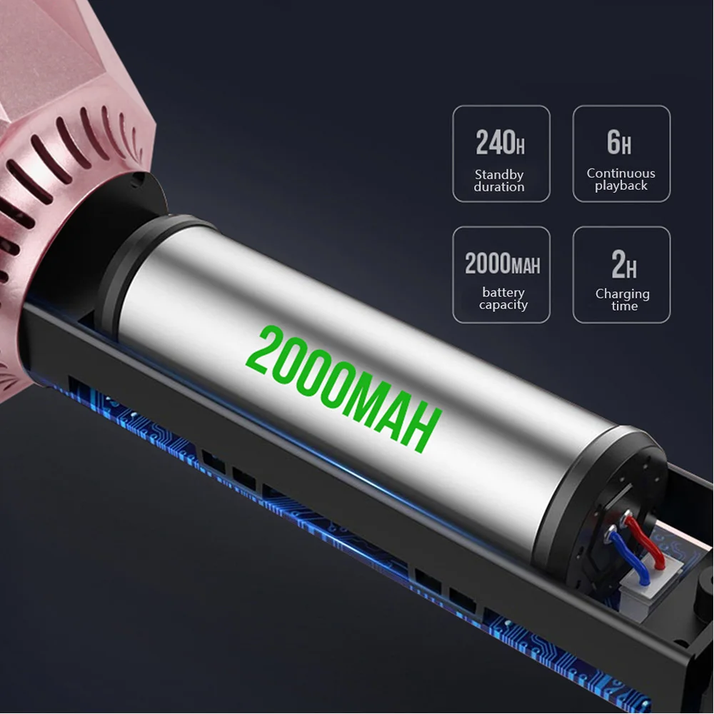 

K7 Bluetooth Wireless Microphone Diamond Karaoke Microphone Speaker Handheld Mic Stereo Singing Player For KTV Home Audio