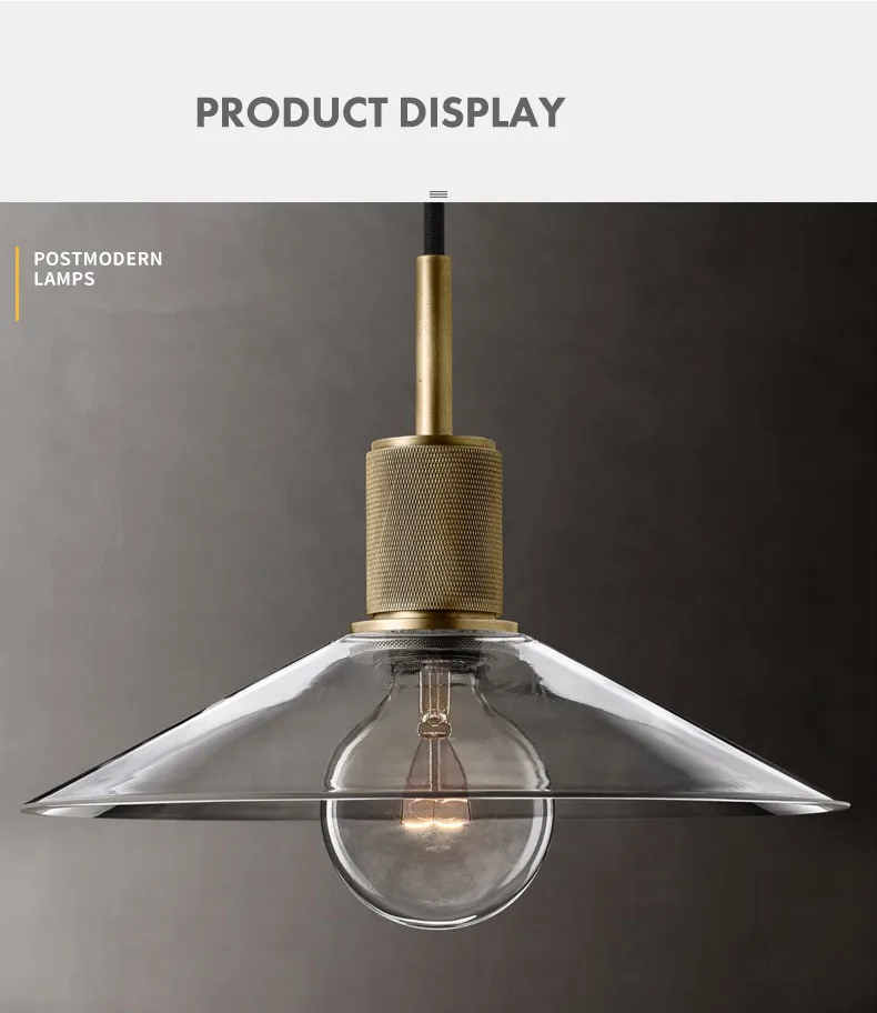 Американский родиевая лампа Edison E27 светодиодный подвесной светильник, LED потолочный светильник, светодиодный потолочный из золотистого металла Стекло светодиодный подвесной светильник Lamparas светильники