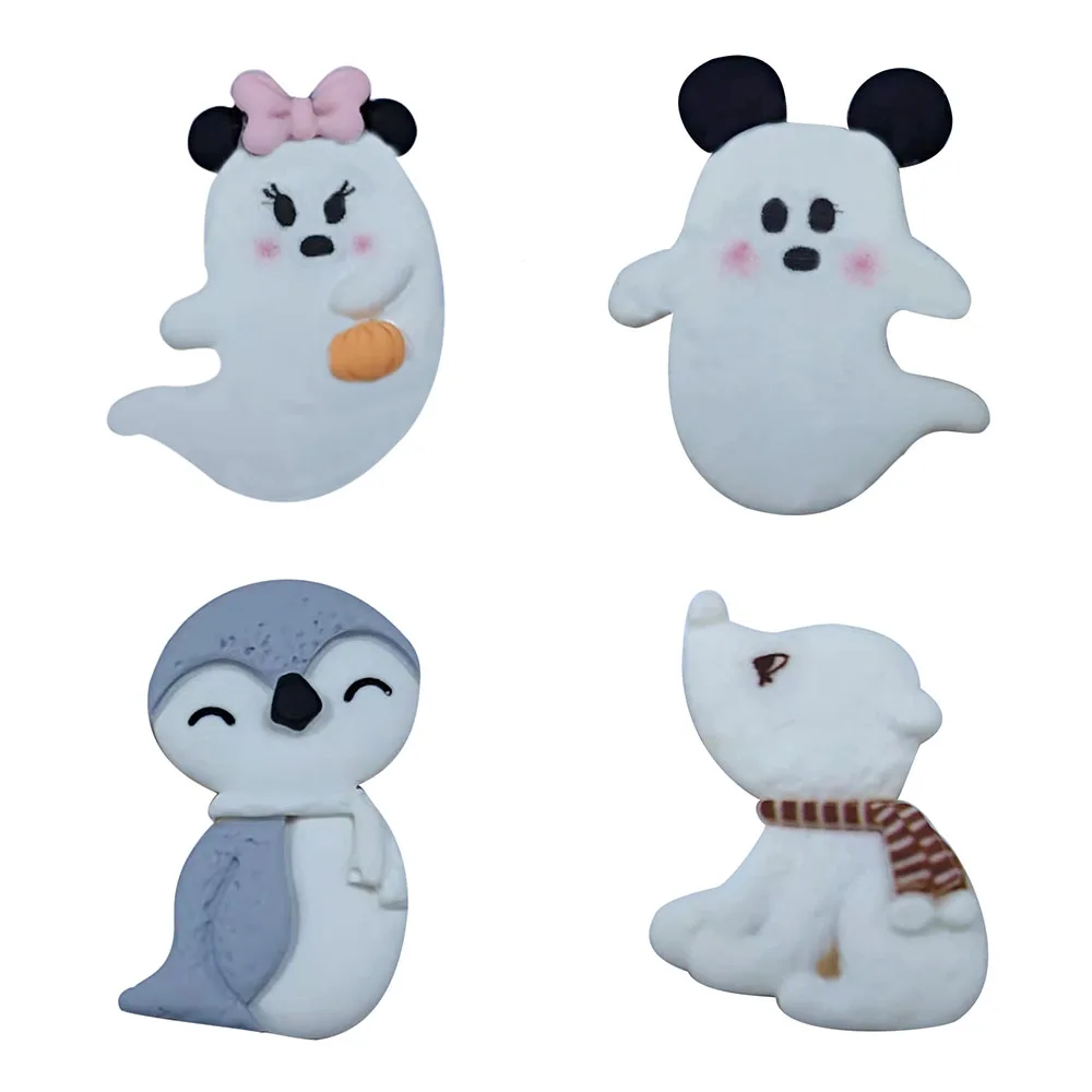 

4pcs Resin Snow Ghost Penguin Animals Shoe Decorations Garden Shoes Accessories Fit Boys Girls Backpack Croc Jibz Charm
