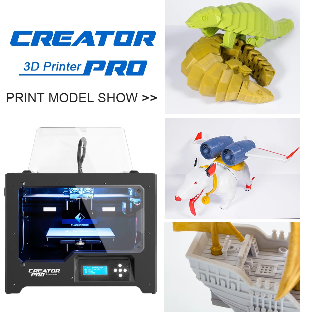 3D-принтер Flashforge Voxelab суперпредложения двойной экструдер Dreamer Creator Pro ЖК-дисплей