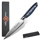 5-дюймовый Универсальный нож, 67 слоев, японский дамасский кухонный инструмент из нержавеющей стали, дамасский поварской нож, подарок, GRANDSHARP