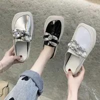 Women Slippers Lazy Casual Shoes Height Increasing Flat Platform Female Shoes Breathable Sneakers Chain White Slippers Sandals