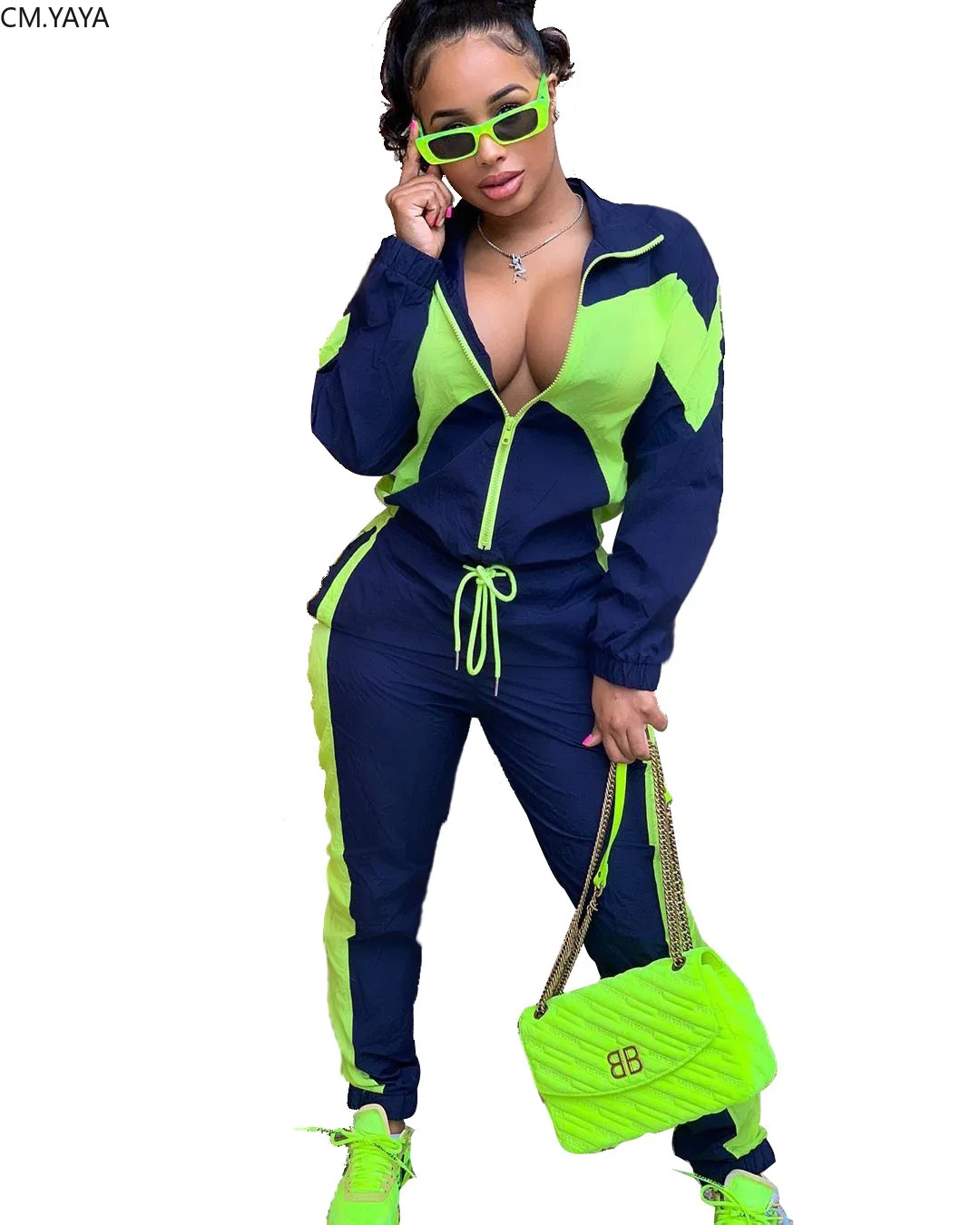 Женский комбинезон на молнии классический спортивный сафари составного кроя с