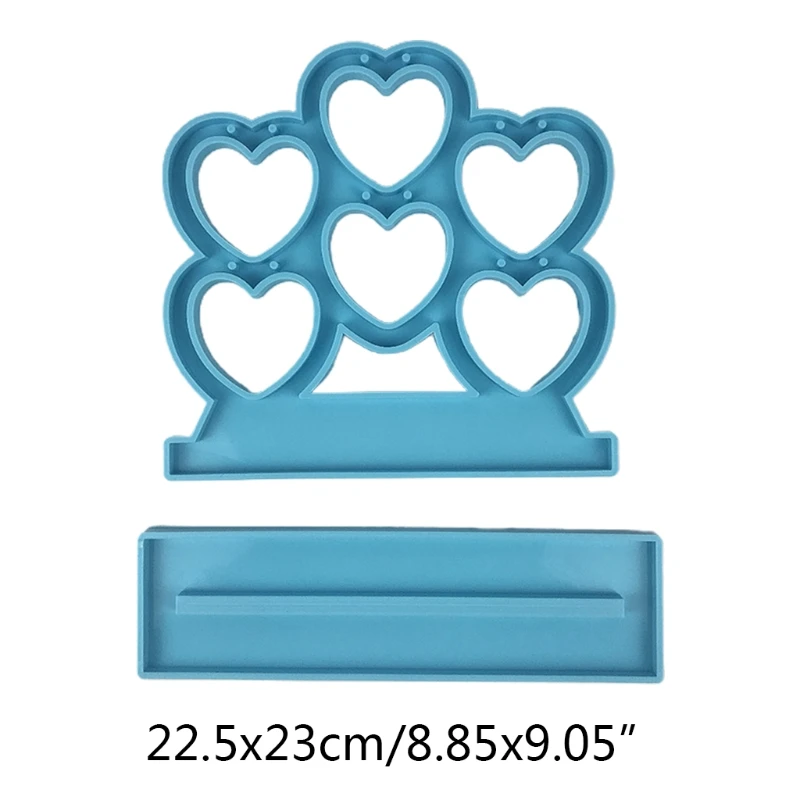 

Jewelry Show Rack Silicone Mould DIY Crafts Making Tool Heart-shaped Earrings Display Stand Epoxy Resin Mold